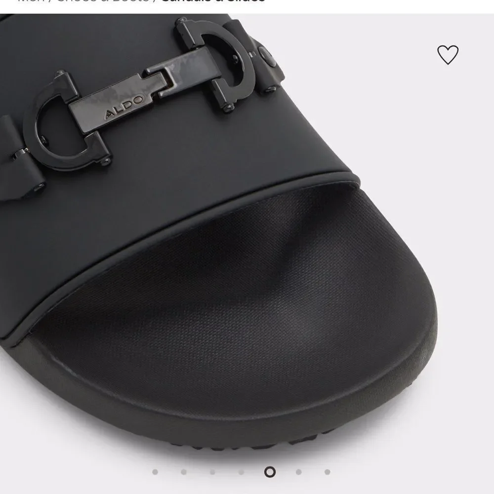 Also Loungeslide Slide sandal Black Mens Size 11 Nwt Without Box - Picture 6 of 11